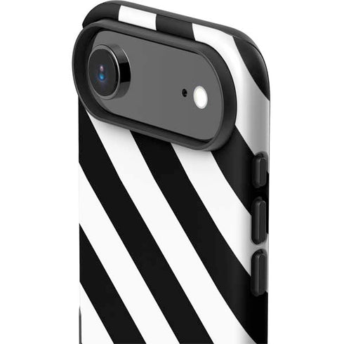 Black and White Geometric Stripes iPhone 17 Air Impact Case