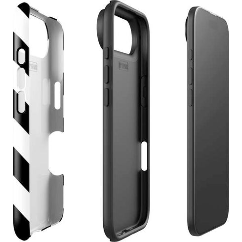 Black and White Geometric Stripes iPhone 17 Air Impact Case