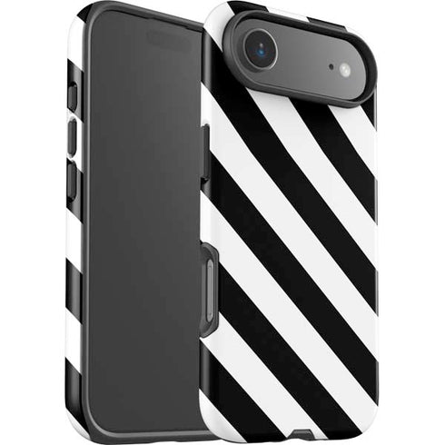 Black and White Geometric Stripes iPhone 17 Air Impact Case