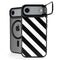 Black and White Geometric Stripes iPhone 17 Air Kickstand Case