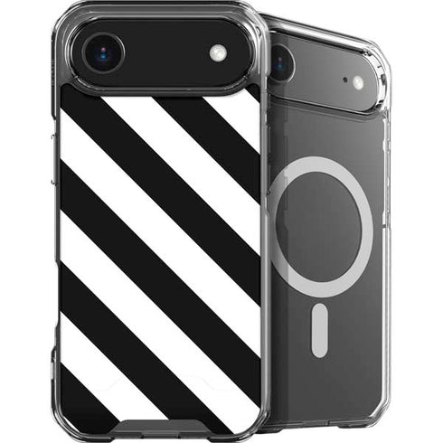 Black and White Geometric Stripes iPhone 17 Air MagSafe Case
