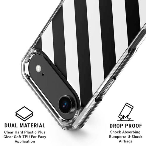 Black and White Geometric Stripes iPhone 17 Air MagSafe Case
