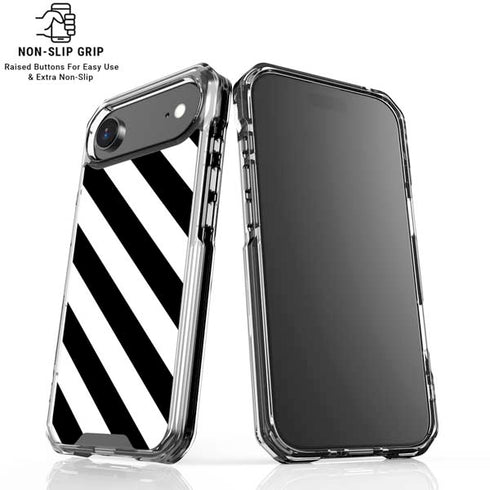 Black and White Geometric Stripes iPhone 17 Air MagSafe Case