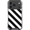 Black and White Geometric Stripes iPhone 17 Pro Clear Case