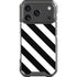 Black and White Geometric Stripes iPhone 17 Pro Clear Case