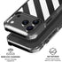 Black and White Geometric Stripes iPhone 17 Pro Clear Case