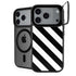 Black and White Geometric Stripes iPhone 17 Pro Kickstand Case