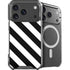 Black and White Geometric Stripes iPhone 17 Pro MagSafe Case