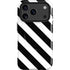 Black and White Geometric Stripes iPhone 17 Pro Magsafe Impact Case