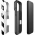 Black and White Geometric Stripes iPhone 17 Pro Magsafe Impact Case
