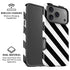 Black and White Geometric Stripes iPhone 17 Pro Magsafe Impact Case