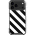 Black and White Geometric Stripes iPhone 17 Pro Max Clear Case