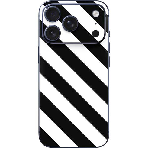 Black and White Geometric Stripes iPhone 17 Pro Max Skin