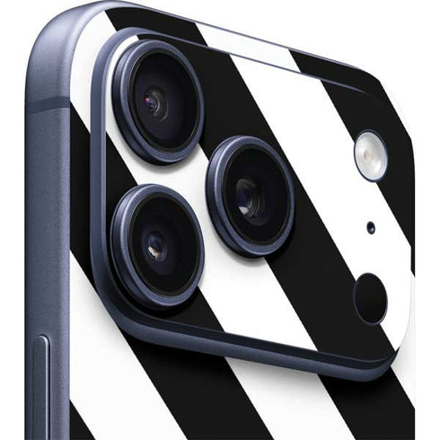 Black and White Geometric Stripes iPhone 17 Pro Max Skin