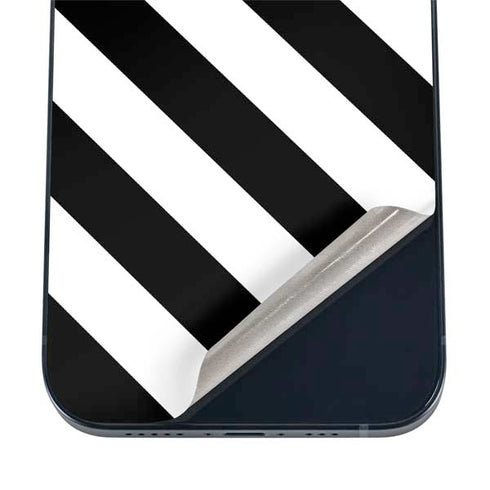 Black and White Geometric Stripes iPhone 17 Pro Skin
