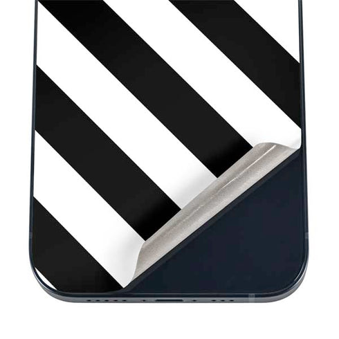 Black and White Geometric Stripes iPhone 17 Skin