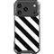 Black and White Geometric Stripes iPhone 18 Pro Clear Case