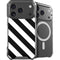 Black and White Geometric Stripes iPhone 18 Pro Max MagSafe Case