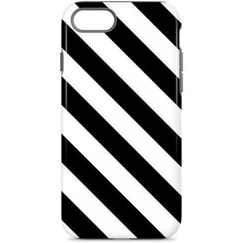 Black and White Geometric Stripes iPhone Cases