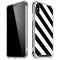 Black and White Geometric Stripes iPhone X/XS Clear Case