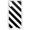 Black and White Geometric Stripes iPhone XS Clear Case