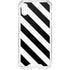 Black and White Geometric Stripes iPhone XS Clear Case