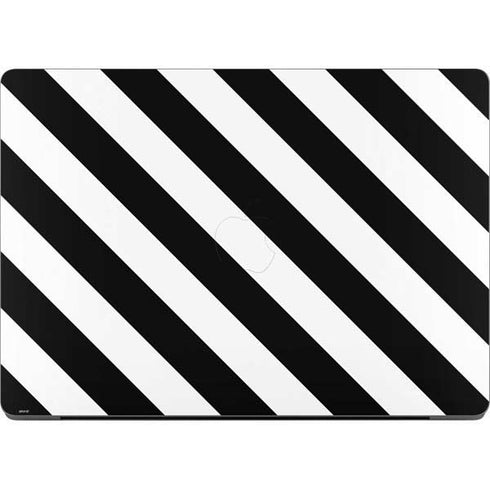 Black and White Geometric Stripes Apple MacBook Pro 14-inch Skin