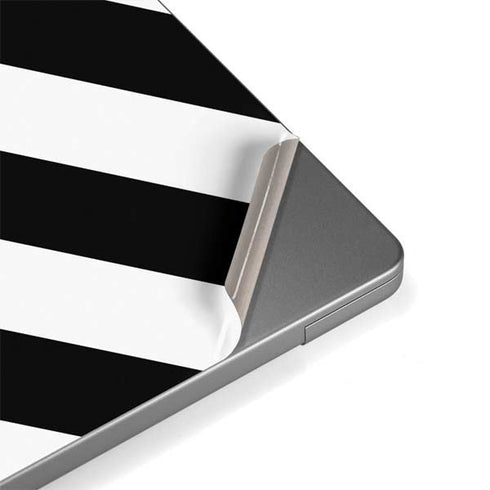 Black and White Geometric Stripes Apple MacBook Pro 14-inch Skin