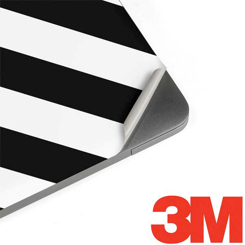 Black and White Geometric Stripes MacBook Skins