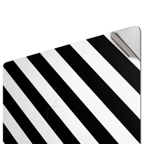 Black and White Geometric Stripes Apple MacBook Pro 16-inch Skin