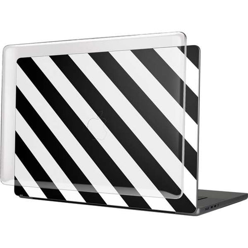 Black and White Geometric Stripes MacBook Cases