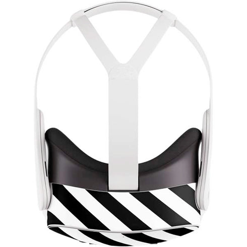 Black and White Geometric Stripes Meta Quest 3S Skin