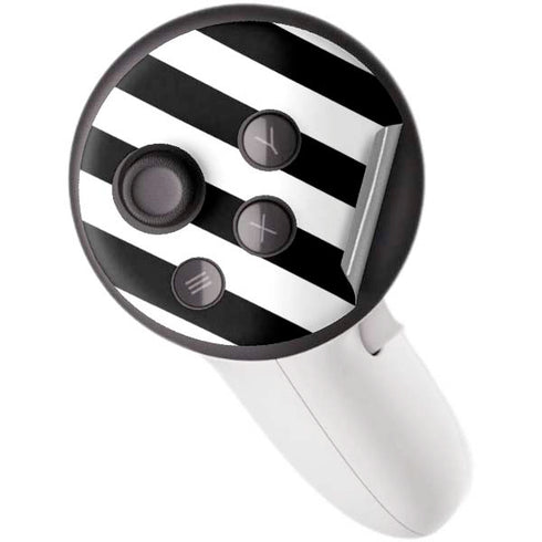 Black and White Geometric Stripes Meta Quest 3S Skin