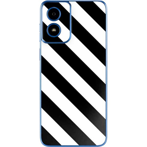 Black and White Geometric Stripes Moto G Play 4G (2024) Skin