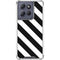 Black and White Geometric Stripes Moto G Play 5G (2025) Clear Case