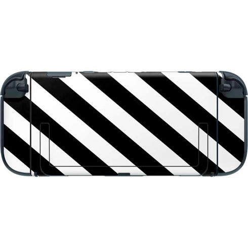 Black and White Geometric Stripes Nintendo Switch 2 (2025) with Joy-Con Skin