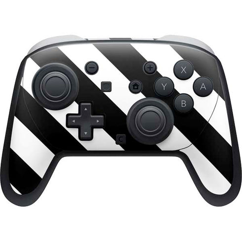 Black and White Geometric Stripes Nintendo Skins