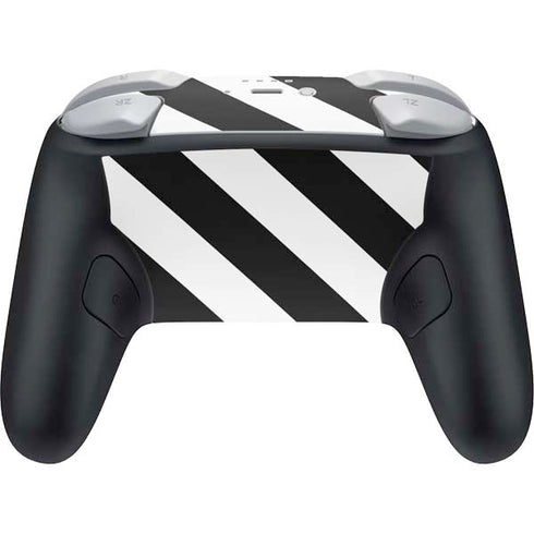 Black and White Geometric Stripes Nintendo Switch 2 (2025) Pro Controller Skin