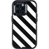 Black and White Geometric Stripes Otterbox Defender iPhone Skin