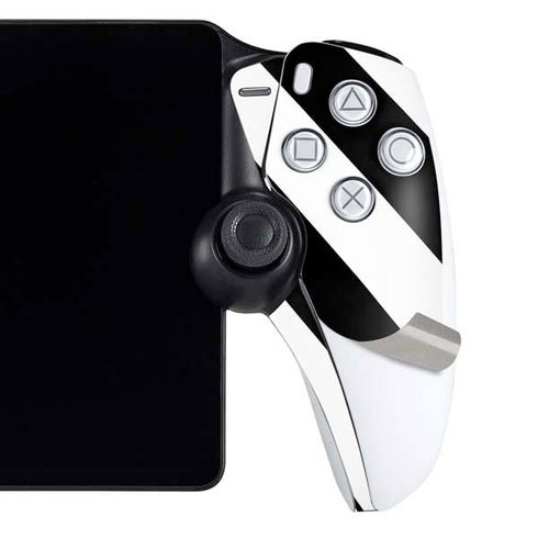Black and White Geometric Stripes PlayStation Portal Remote Player Skin