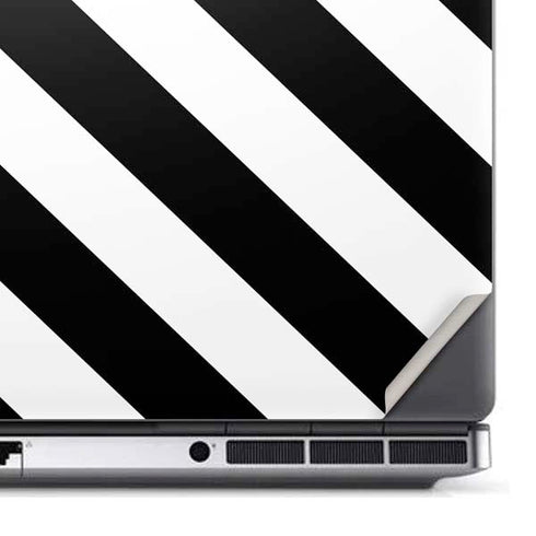 Black and White Geometric Stripes Dell Precision Skin