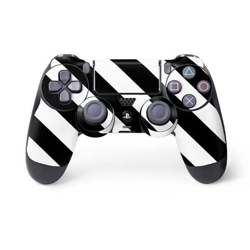Black and White Geometric Stripes PlayStation PS4 Skins