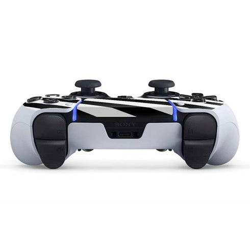 Black and White Geometric Stripes PS5 DualSense Edge Pro Controller Skin