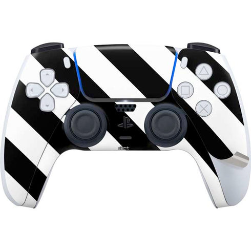Black and White Geometric Stripes PS5 Pro Bundle Skin