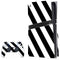 Black and White Geometric Stripes PS5 Pro Disk Bundle Skin