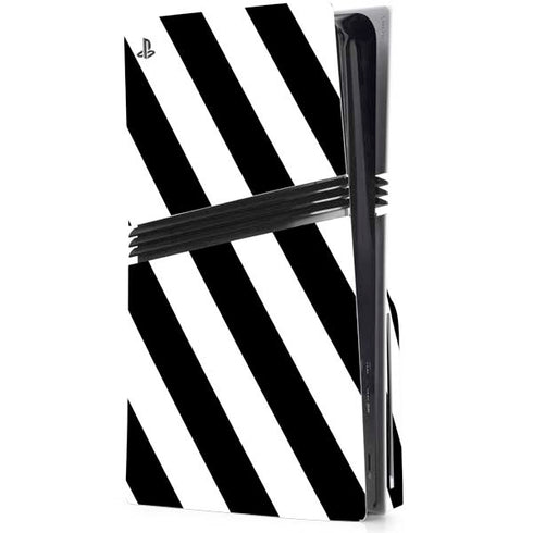 Black and White Geometric Stripes PlayStation PS5 Skins