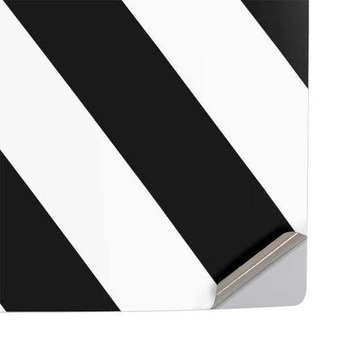 Black and White Geometric Stripes PS5 Slim Digital Edition Console Skin