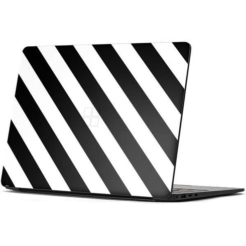 Black and White Geometric Stripes Surface Laptop 7 13.8in Skin