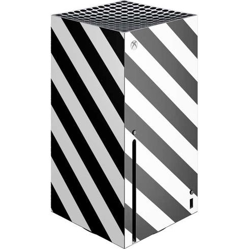 Black and White Geometric Stripes Xbox Series X Skins