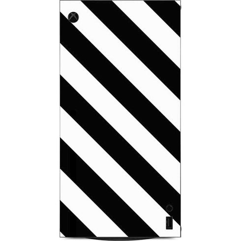 Black and White Geometric Stripes XBox Series X Digital Edition Console Skin
